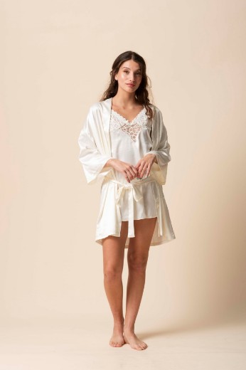 Imagen de Anastasia - Camisón de seda con encaje