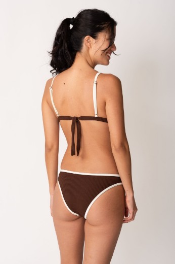Imagen de Bali - Bikini Triángulo Fijo Ribeteado Coffee