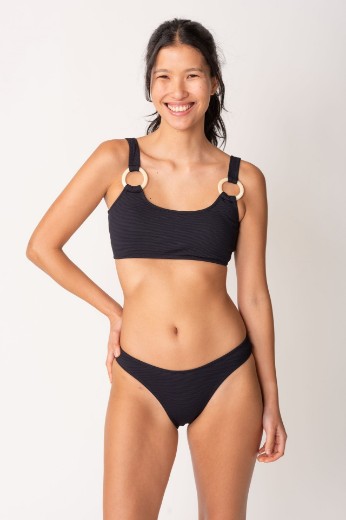 Imagen de Paraiso- Bikini Top con Argollas Piqué Negro