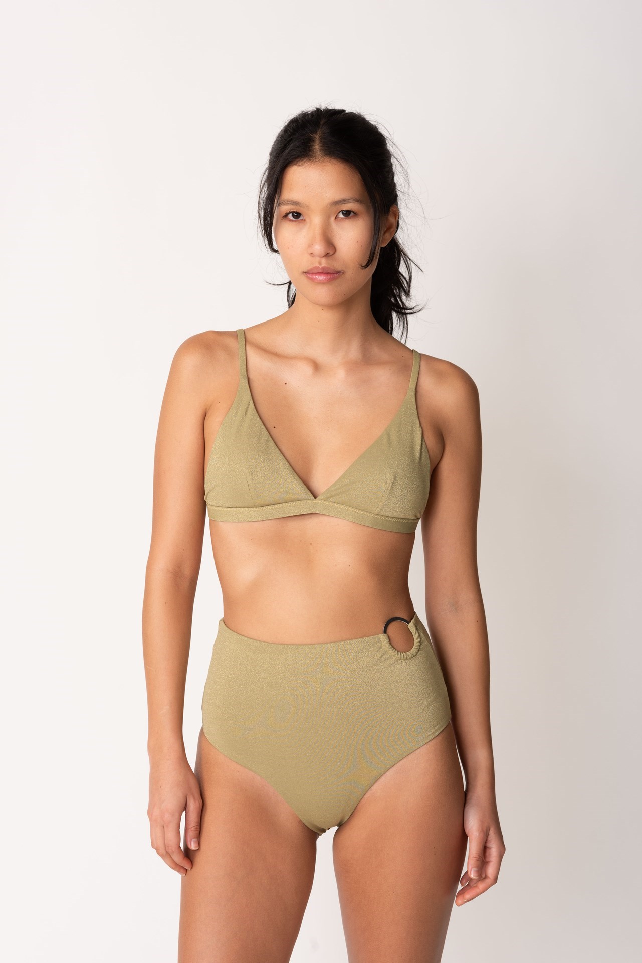 Ibiza - Bikini Triángulo Tiro Alto con Argolla