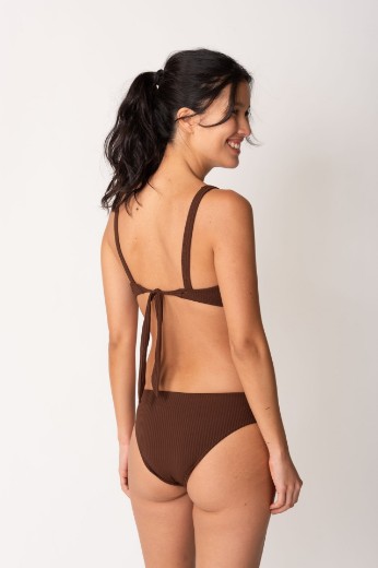 Imagen de Marina del rey - Bikini con Argolla Ribb Coffee