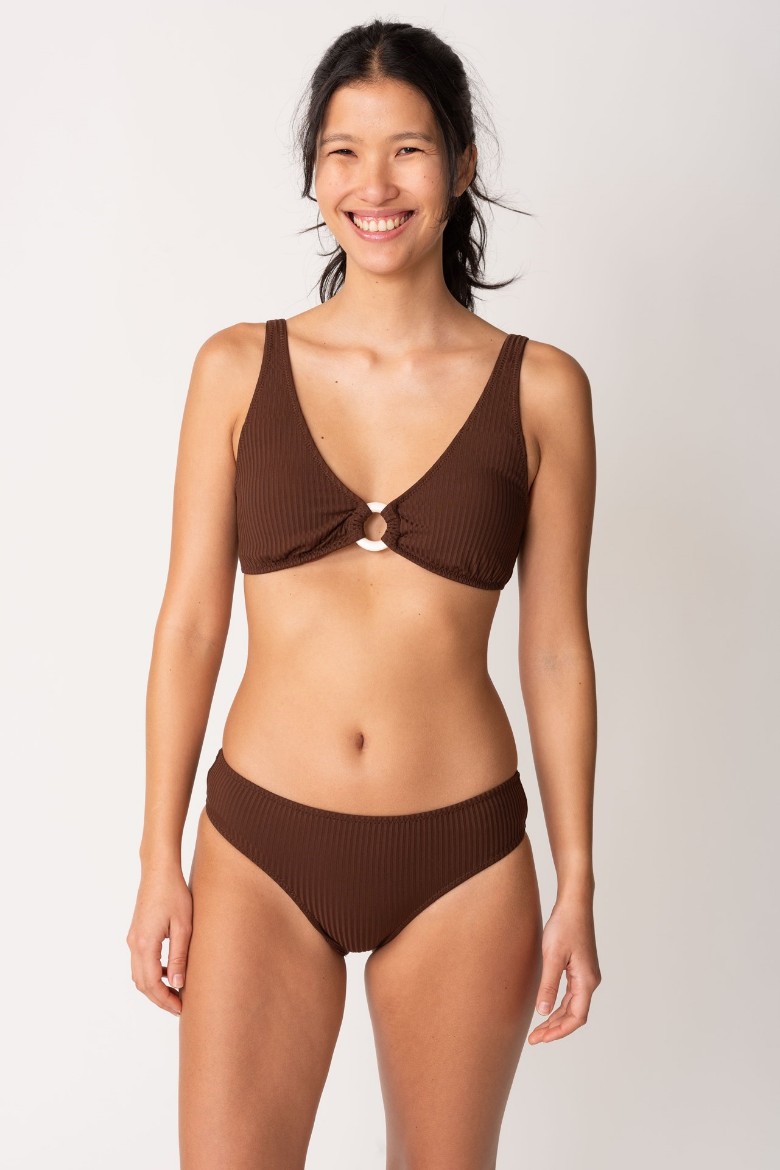 Imagen de Marina del rey - Bikini con Argolla Ribb Coffee