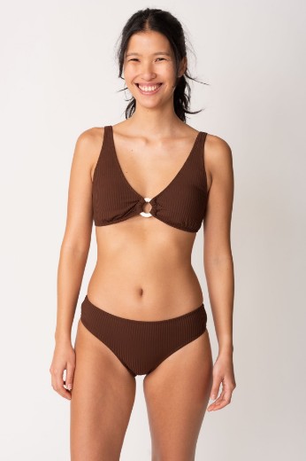 Imagen de Marina del rey - Bikini con Argolla Ribb Coffee